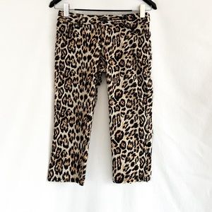 Alice & Olivia Leopard Cropped Jeans 4